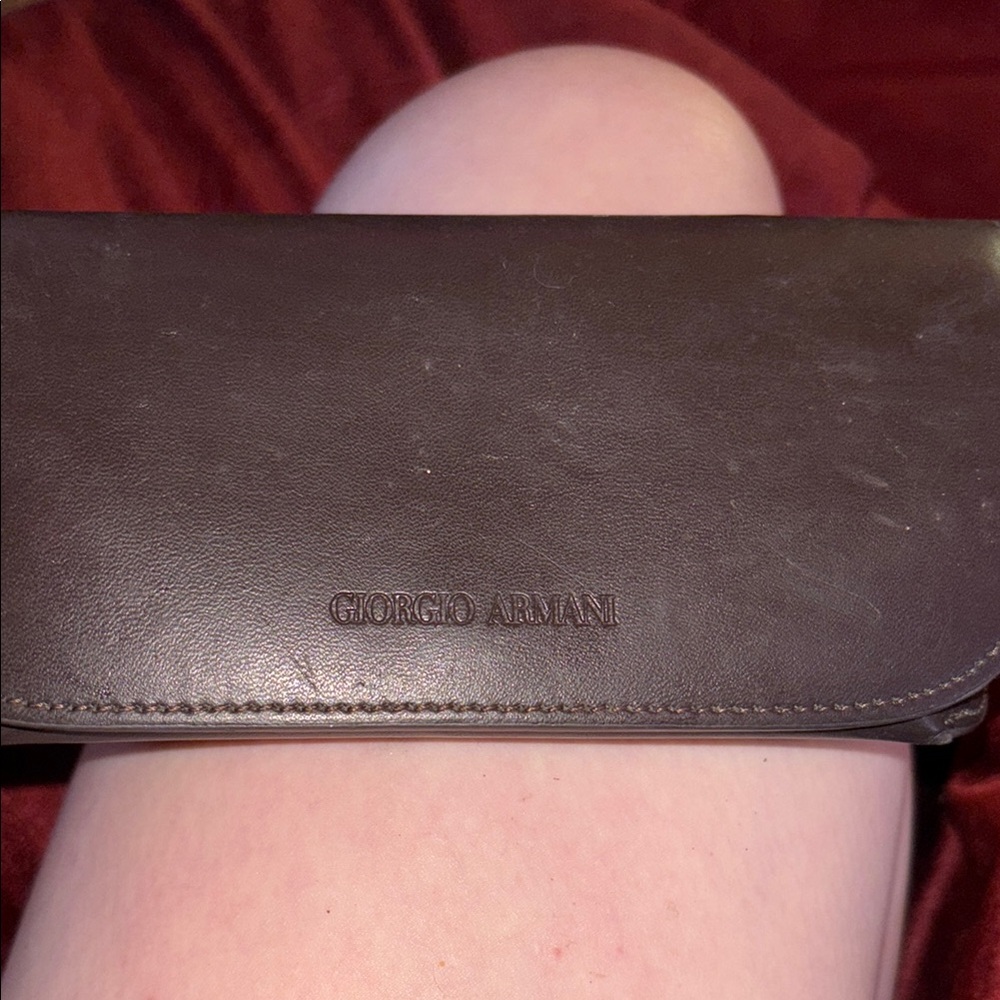 Giorgio Armani Brown Leather Wallet